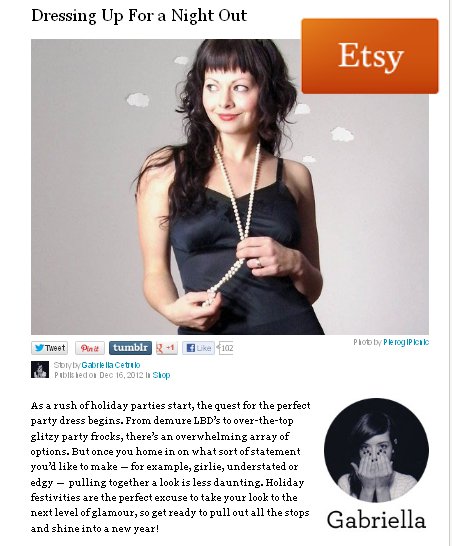 Etsy Blog: Dressing Up For a Night out