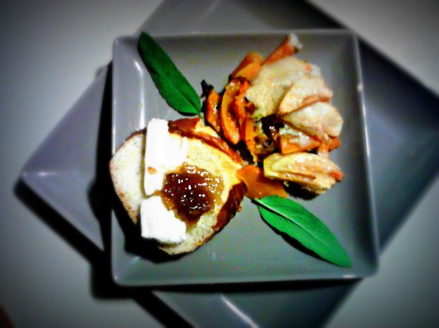 Apple, squash & leek gratin