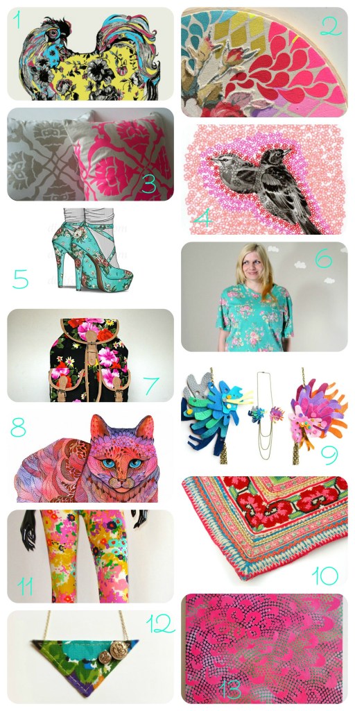 Unexpected Electric Florals: Design Trends