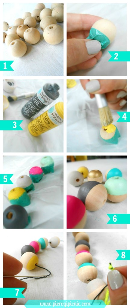 diy wooden necklace oversized instructions