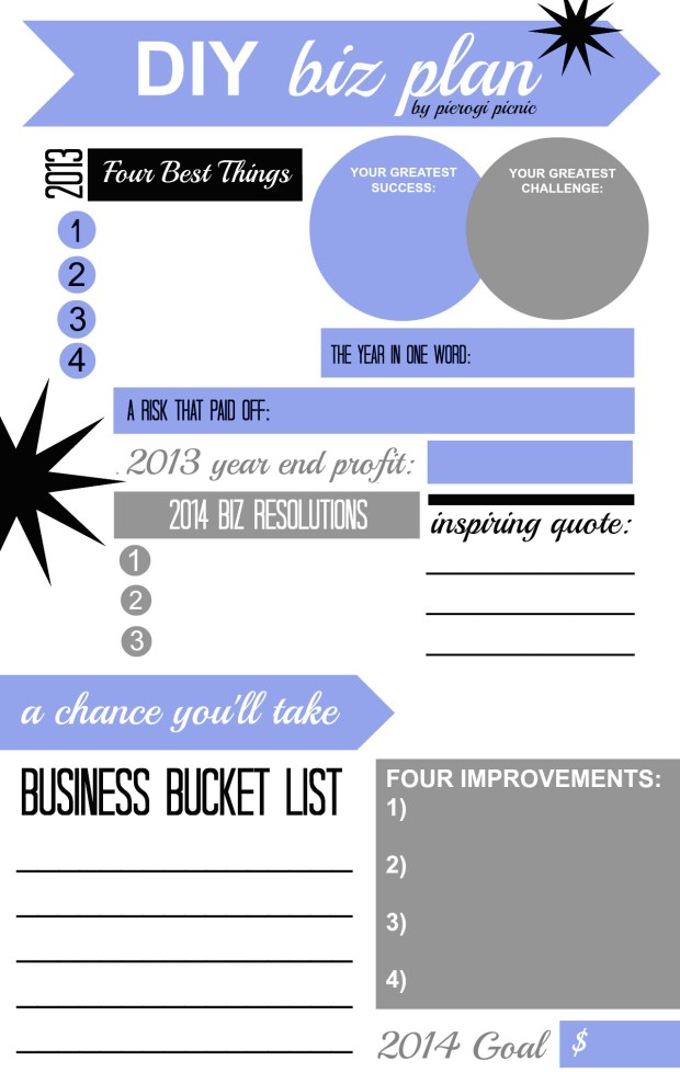 2014 Business Planning Worksheet Graphic from pierogi picnic