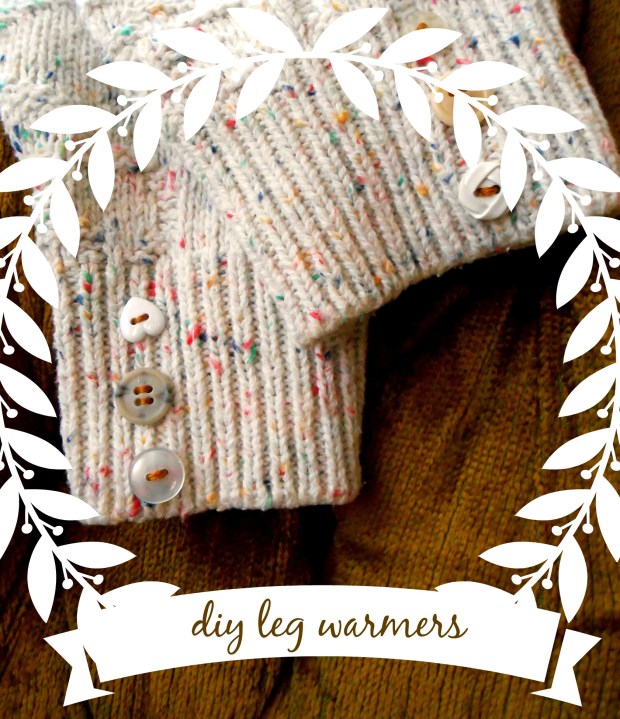 diy upcylced sweater leg warmers